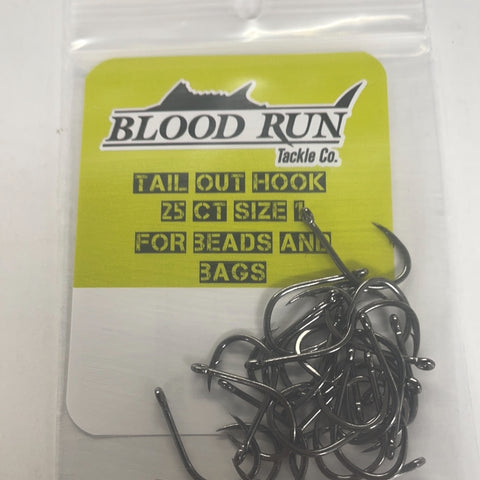 Tail Out Bead Fishing Hooks for Steelhead Salmon and Trout Blood