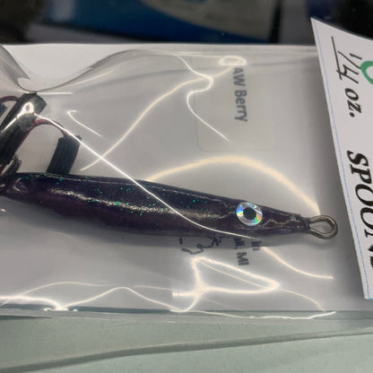 A & W Lures 1/4oz Flutter Spoon Berry