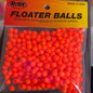 Raw Red orange floater balls