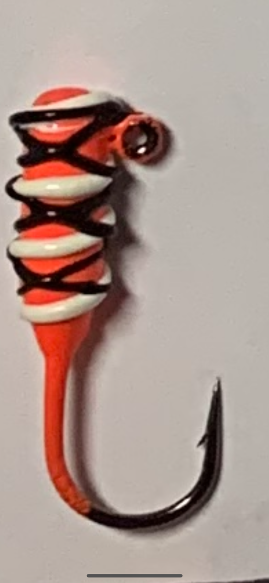 Lutke Tackle Orange Cross Tube Jig 2pk