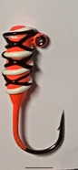 Lutke Tackle Orange Cross Tube Jig 2pk