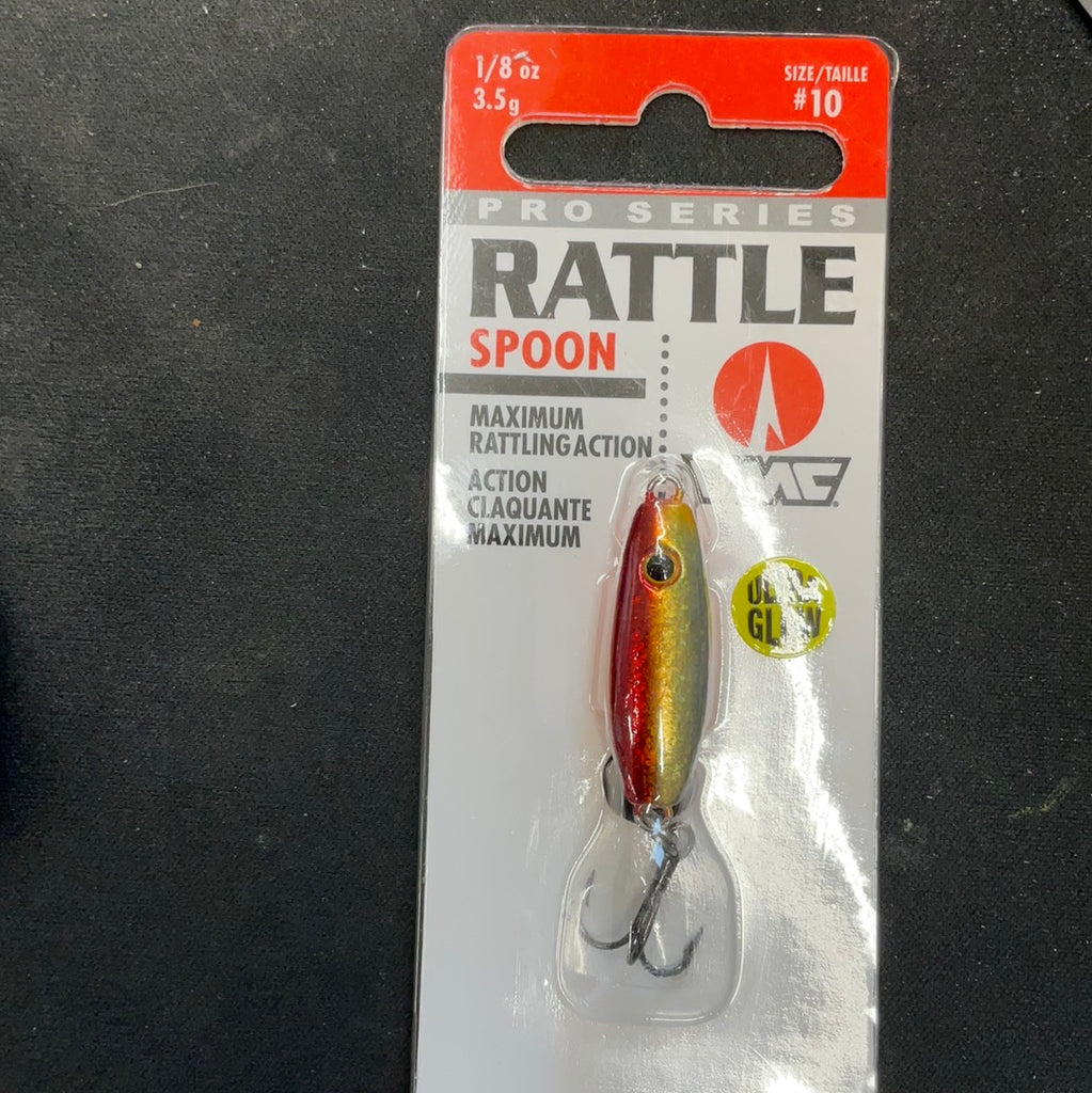 Rattle Spoon 1/8oz Glow Gold Fish – Tangled Tackle Co