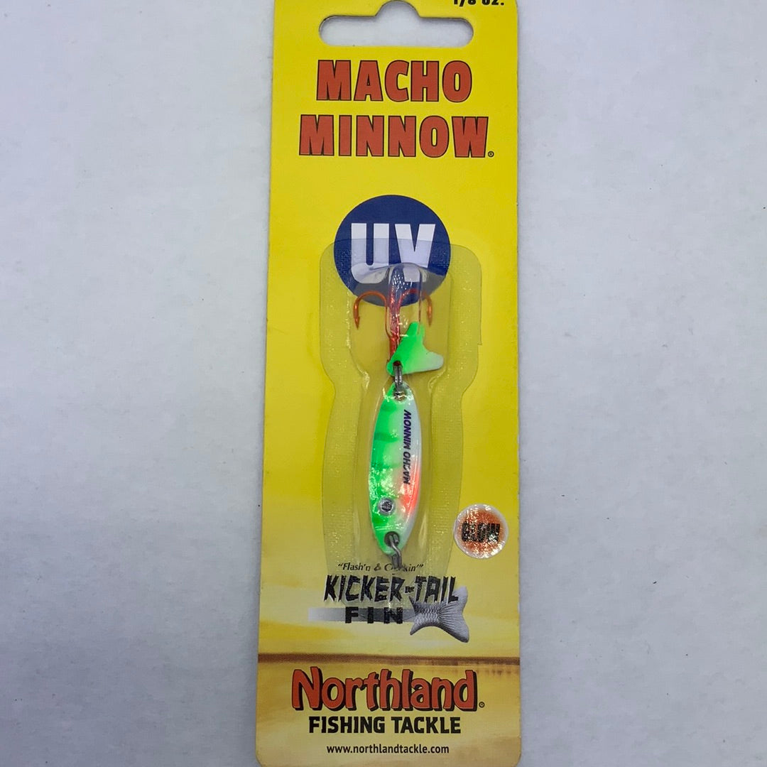 Macho Minnow 1/8oz UV Glow Perch