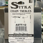 Sitka Treble Chain Hooks 3 Pk Size 12 Sitka Treble Chain Hooks 3 Pk Size 12