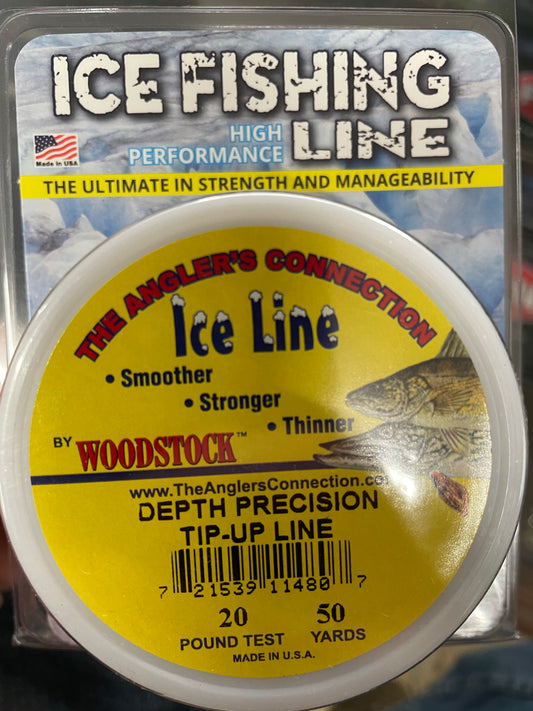 WOODSTOCK DEPTH PRECISION TIP-UP LINE 20LB 50YD