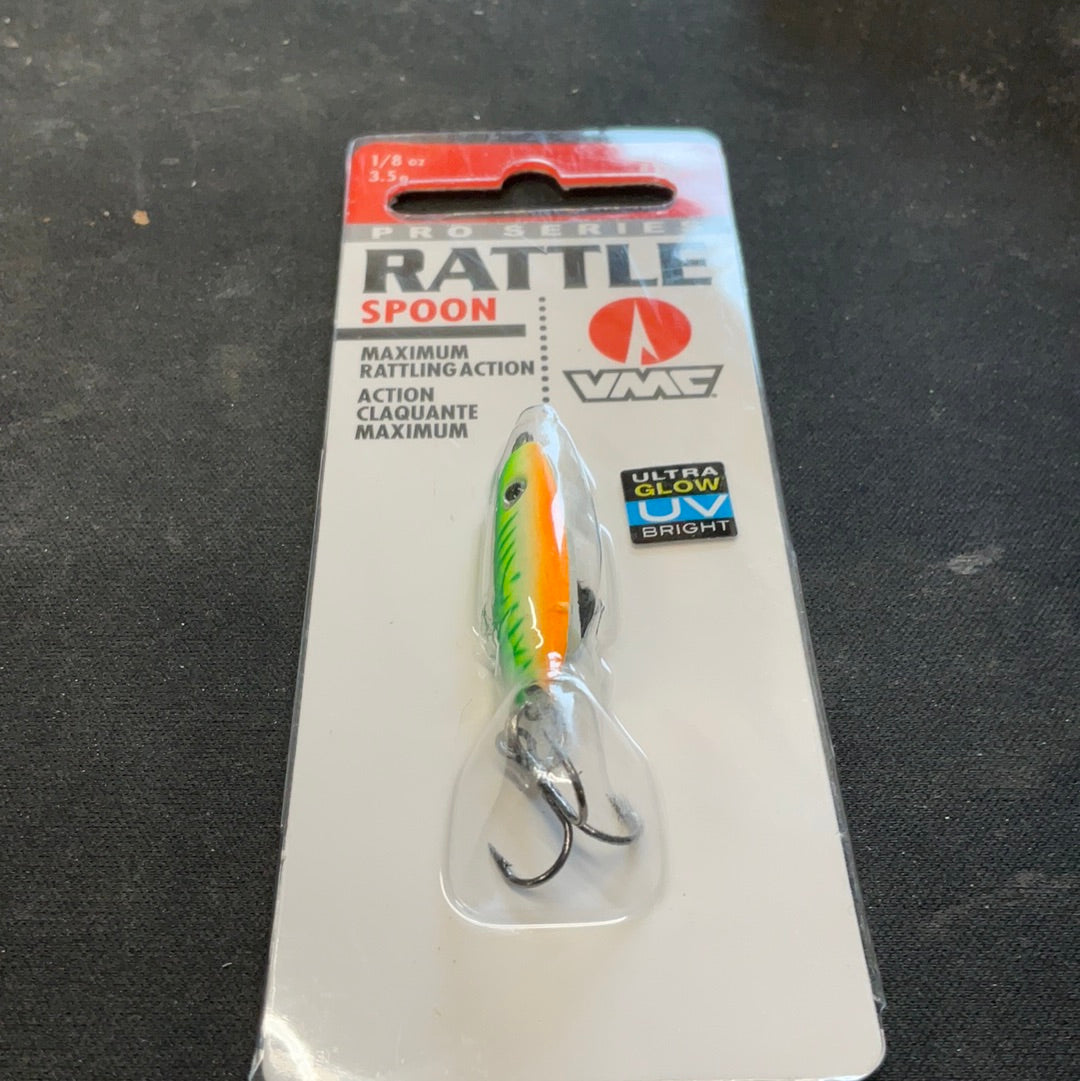 Rattle Spoon 1/8oz Glow Green Fire UV