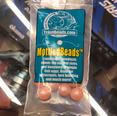 Mottled beads 10mm Peach Roe-15