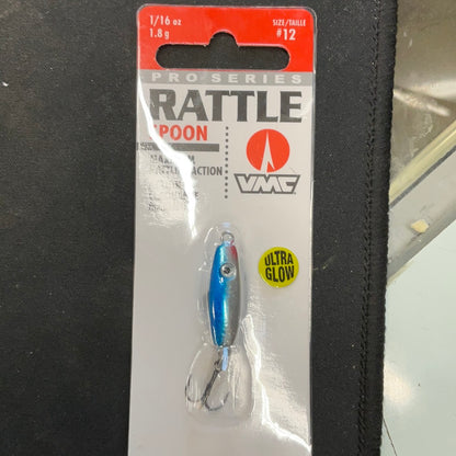 Rattle Spoon 1/16oz Glow Blue Shiner