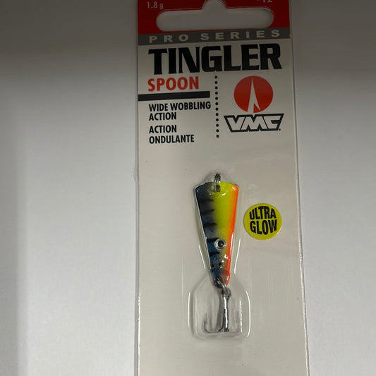 VMC Tingler Spoon 1/16 Glow Hot Perch