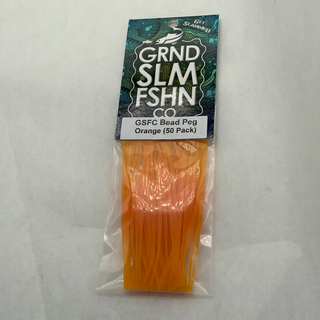 GRND SLM FSHN CO Bead Pegs Orange 50pk