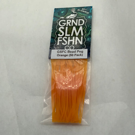 GRND SLM FSHN CO Bead Pegs Orange 50pk