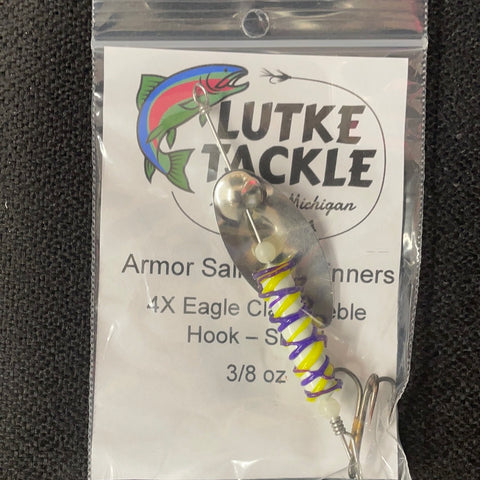Lutke Tackle Purple Char Armor Spinner 3/8 oz
