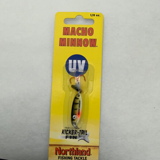 Macho Minnow 1/8oz UV Green Perch