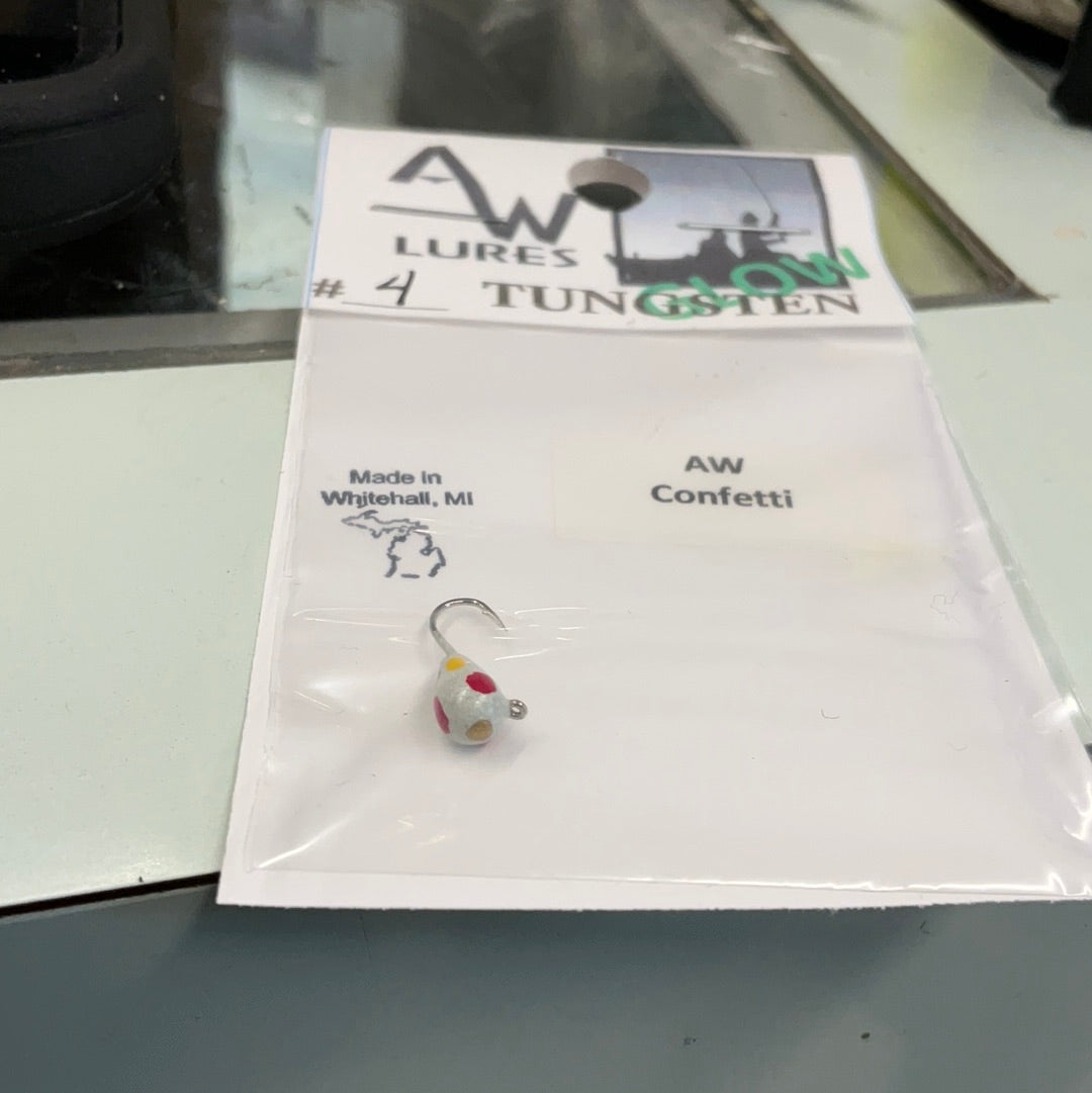 A & W Lures  #4 Tungsten Confetti