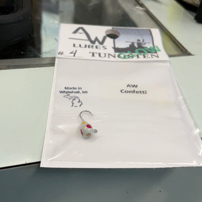 A & W Lures  #4 Tungsten Confetti