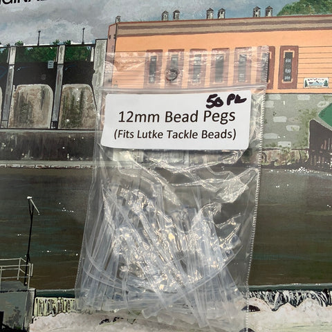 Lutke Tackle Bead Pegs 50ct 12mm
