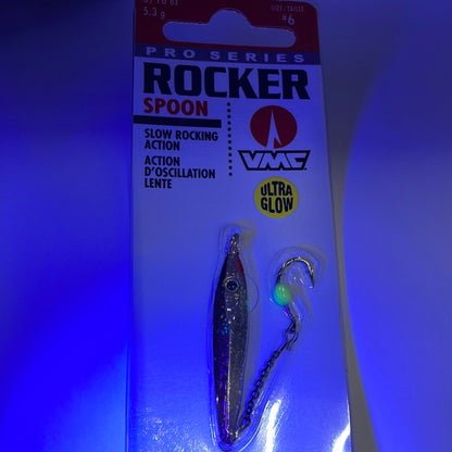 VMC Rocker Spoon 3/16 Glow Blue Shiner