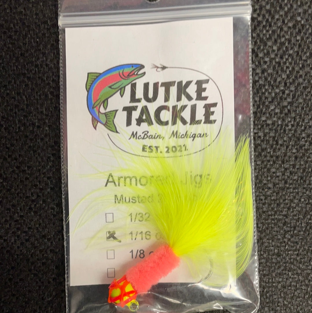 Lutke Tackle Spawn Bomb Marabou Jig 1/16oz