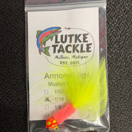 Lutke Tackle Spawn Bomb Marabou Jig 1/16oz