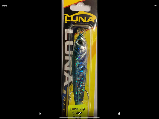 White River Tackle Luna Jigging Spoon 1oz MULLET