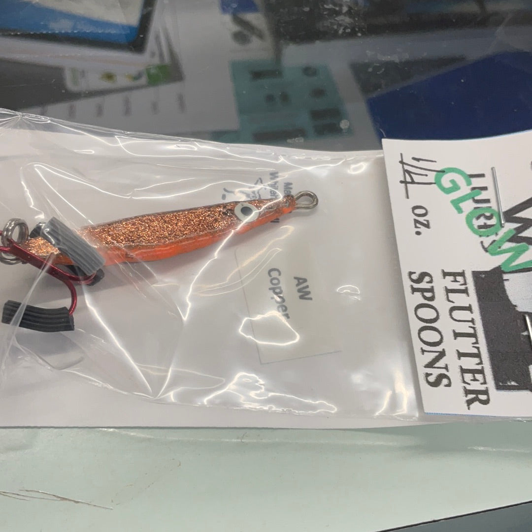 A & W Lures 1/4oz Flutter Spoon Copper