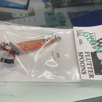 A & W Lures 1/4oz Flutter Spoon Copper