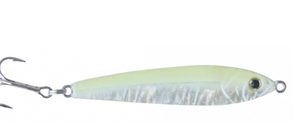 White River Tackle Luna Jigging Spoon 3/4 oz Glow