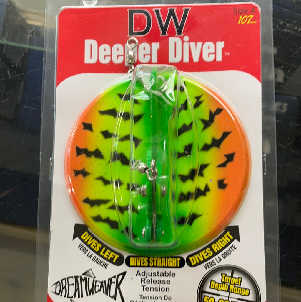 Luhr Jensen 3 Dipsy Diver Magnum Diver - Everglo Batman Firetiger