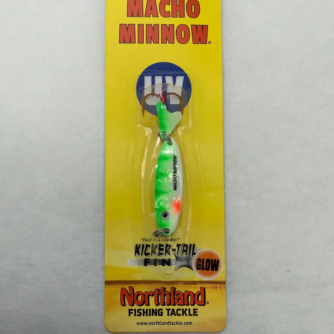 Macho Minnow 1/4oz UV Glow Perch