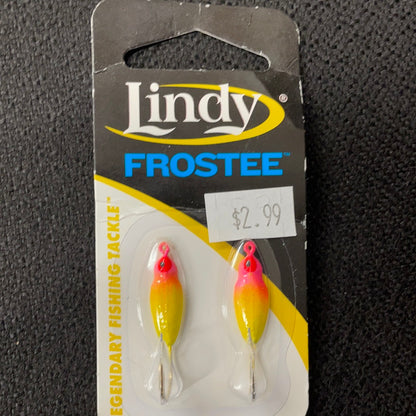 LINDY FROSTEE LFJ240 #2 HK PINK/CHRT YELLOW-2 JIGS