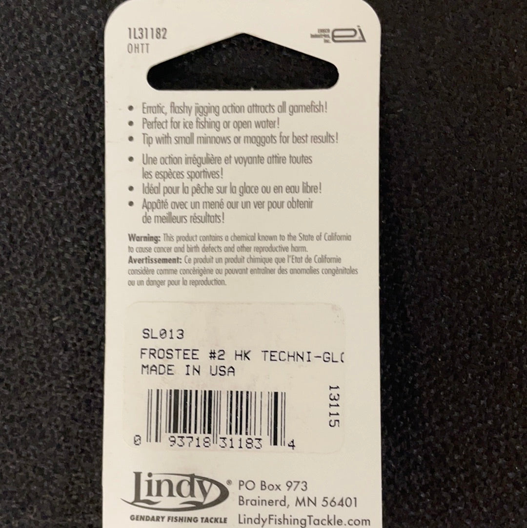 LINDY FROSTEE SLO13 #2 HK TECHNI-GLO-2 JIGS