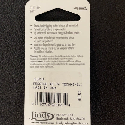 LINDY FROSTEE SLO13 #2 HK TECHNI-GLO-2 JIGS