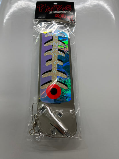Dreamweaver Paddle Flip Fin Length 8" FF76962-8 Chrome Blue Dragon