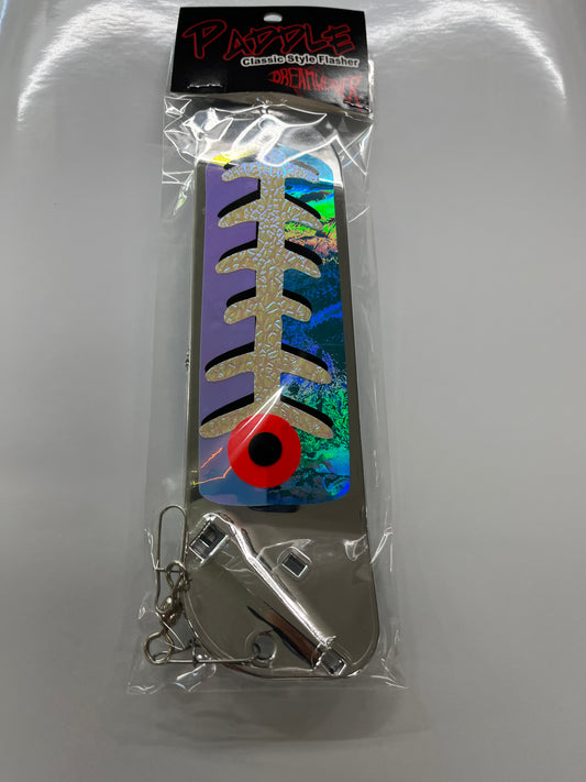 Dreamweaver Paddle Flip Fin Length 8" FF76962-8 Chrome Blue Dragon