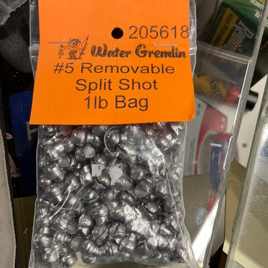 #5 Removable split shot 1lb bag
