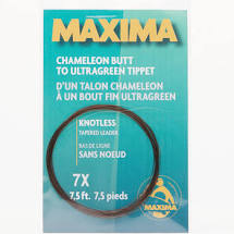 Maxima Chameleon Butt Knotless Tapered Leader 7X 7.5ft – Tangled