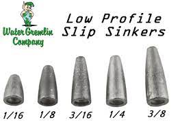 Water Gremlin Low Profile Slip Sinkers SZ:1/16 QTY:16 PSL-0