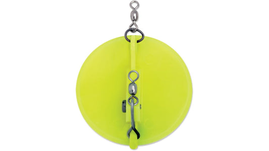 Luhr Jensen 3 Dipsy Diver Magnum Diver  - Chartreuse And White Bottom