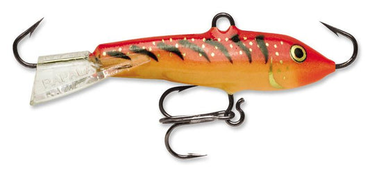 Rapala Jigging Rap W5 Ice Jigs 2" - Glow Red Tiger