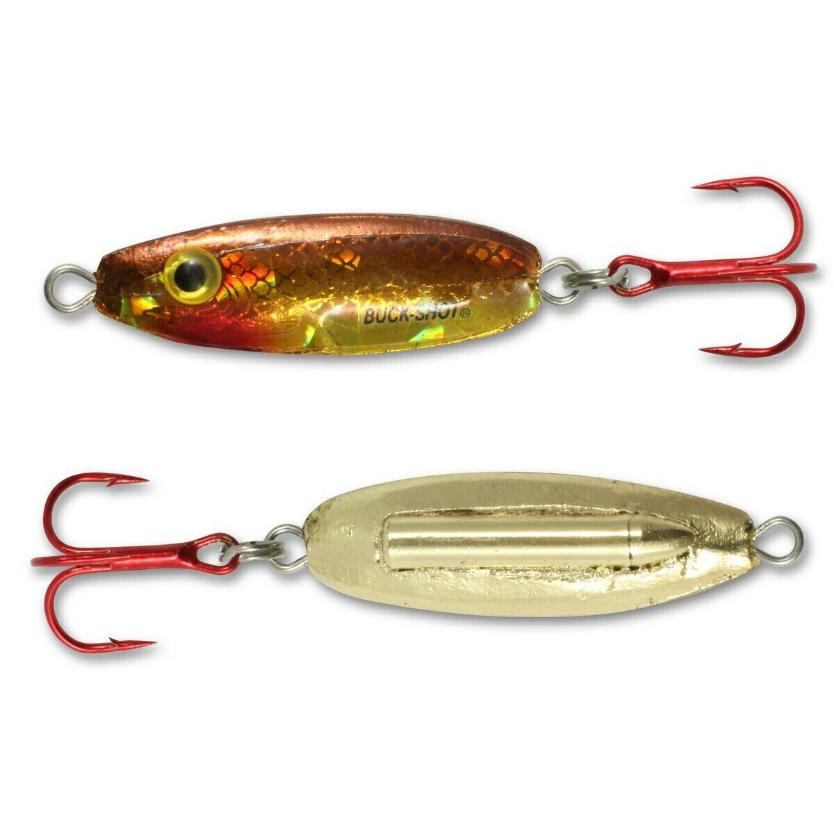 NORTHLAND BUCK-SHOT RATTLE SPOON 3/8 oz Gold Shiner