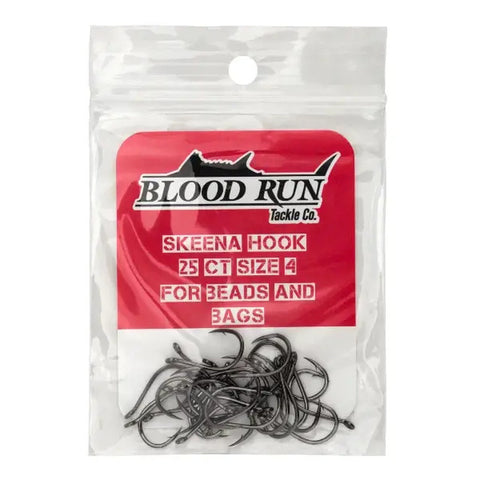 Blood Run Skeena Hook Sz:8 25Ct For Beads and Bags