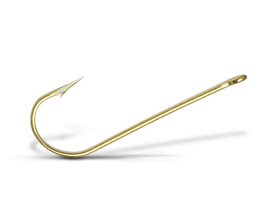 VMC 9146 Gold Avberdeen X Long Hook Sz2